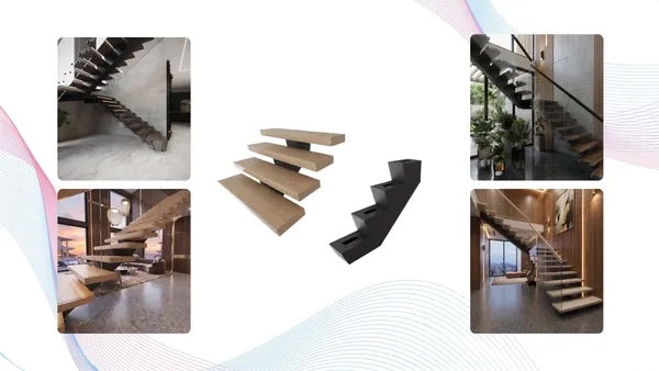 Angle ARC beam staircase configuration