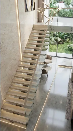 Los Angeles floating stair installation example 5