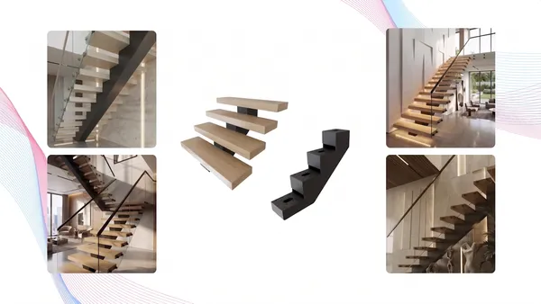 Minimalistic ARC beam staircase configuration